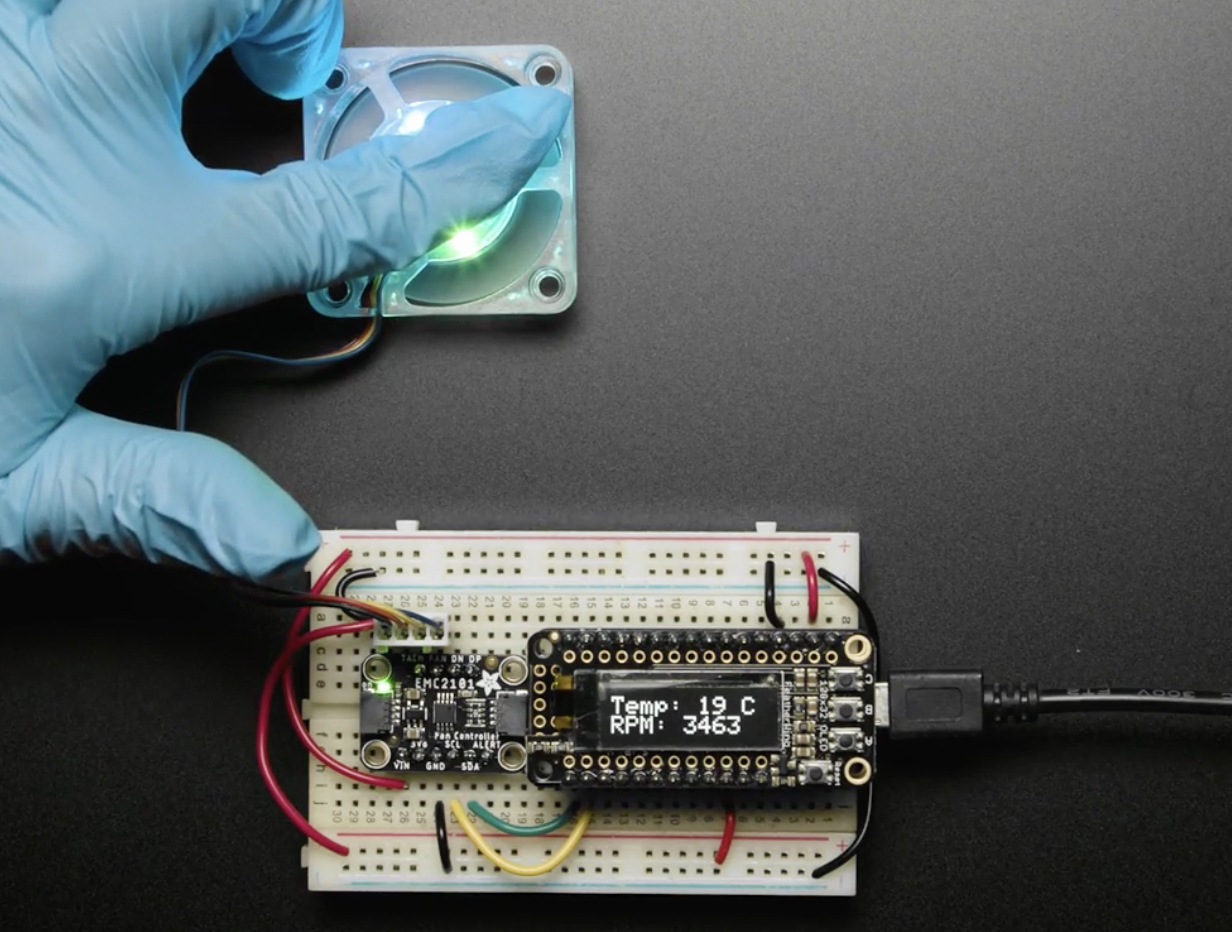 Adafruit EMC2101 I2C PC Fan Controller and Temperature - Click Image to Close