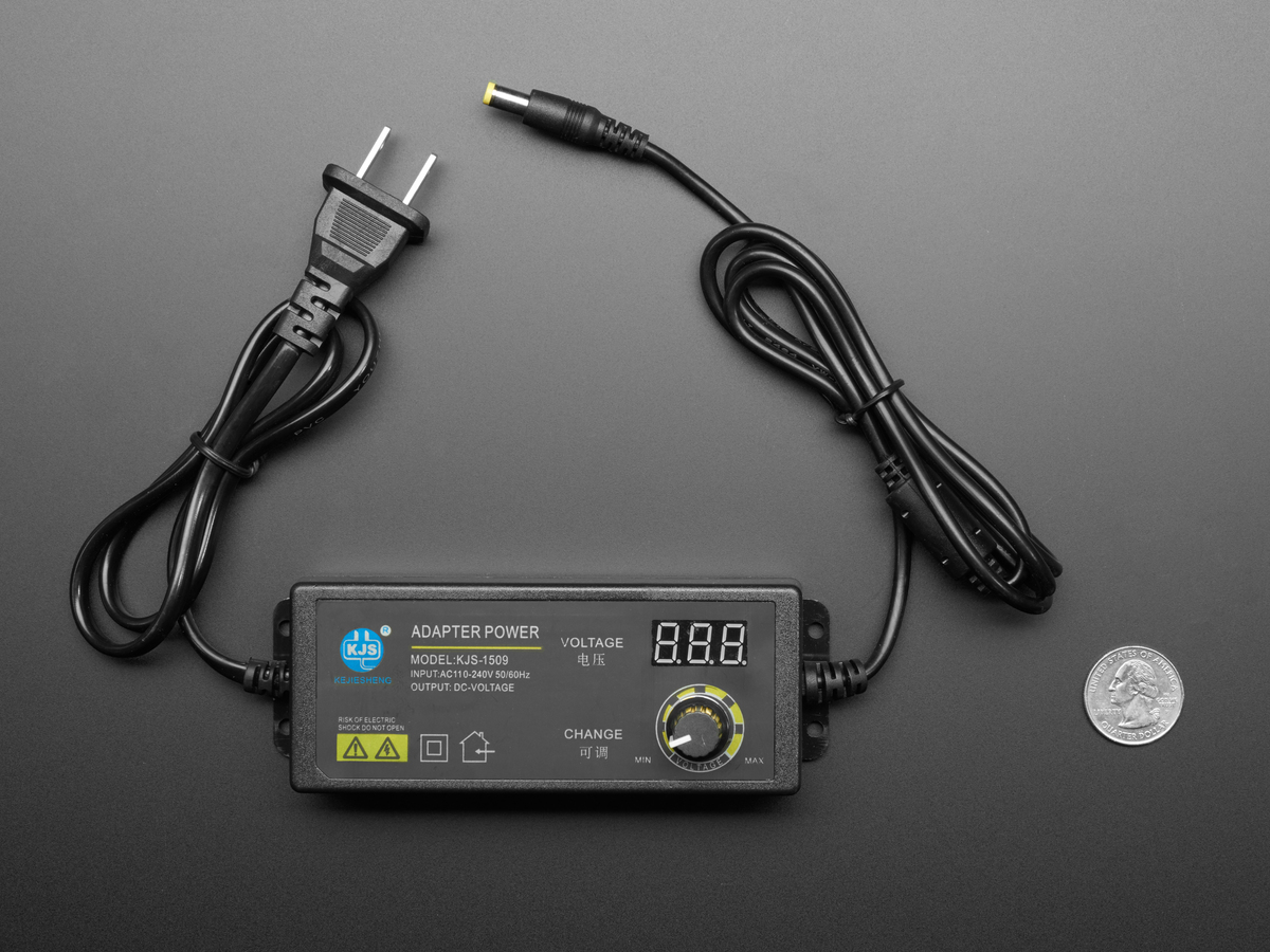 Adjustable Power Supply with 2.1mm / 5.5mm DC - 3V to 12V at 5A - Click Image to Close