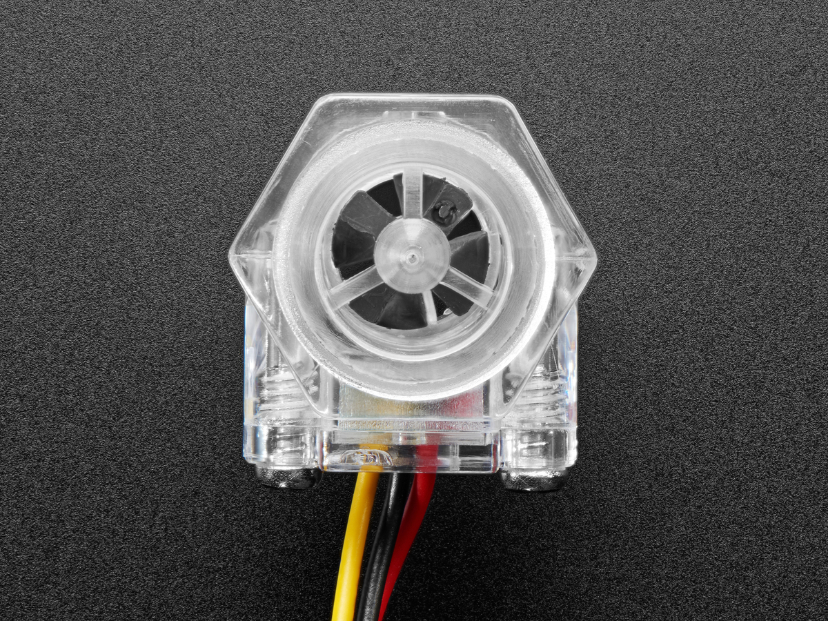 Clear Turbine Water Flow Sensor with 3-pin JST - Click Image to Close