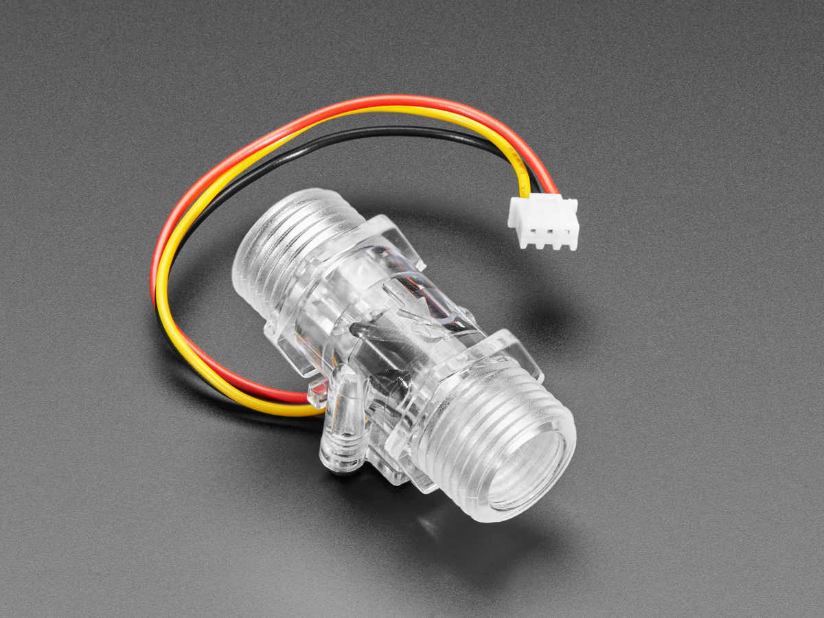 Clear Turbine Water Flow Sensor with 3-pin JST - Click Image to Close