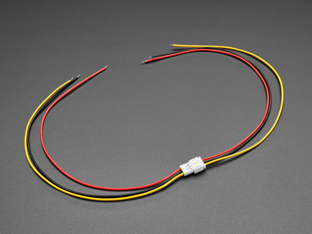 2.0mm Pitch 3-pin Cable Matching Pair - JST PH Compatible - Click Image to Close