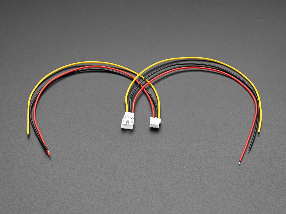2.0mm Pitch 3-pin Cable Matching Pair - JST PH Compatible - Click Image to Close
