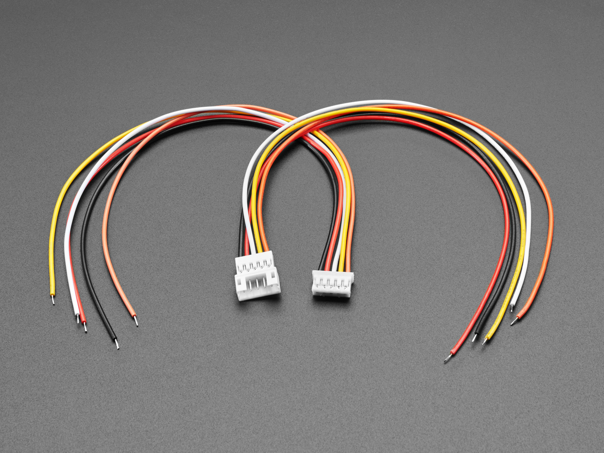 2.0mm Pitch 5-pin Cable Matching Pair - JST PH Compatible - Click Image to Close