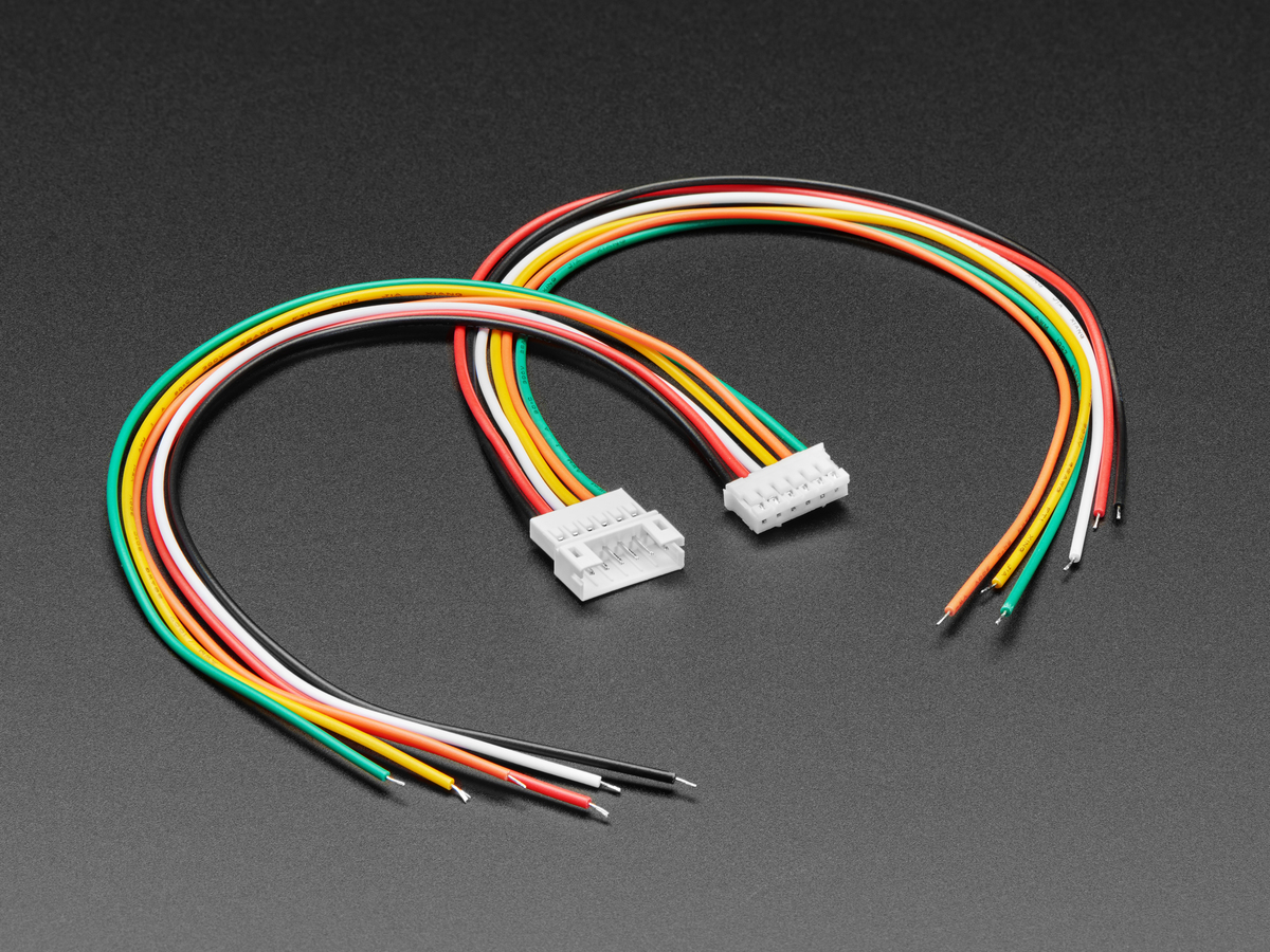 2.0mm Pitch 6-pin Cable Matching Pair - JST PH Compatible - Click Image to Close