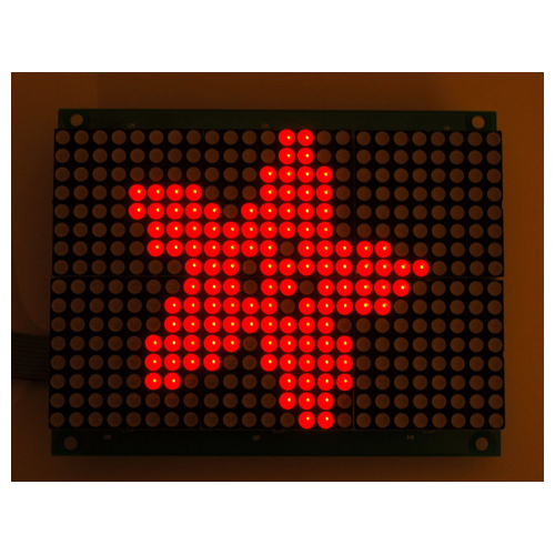 16x24 Red LED Matrix Panel - Chainable HT1632C Driver - Click Image to Close