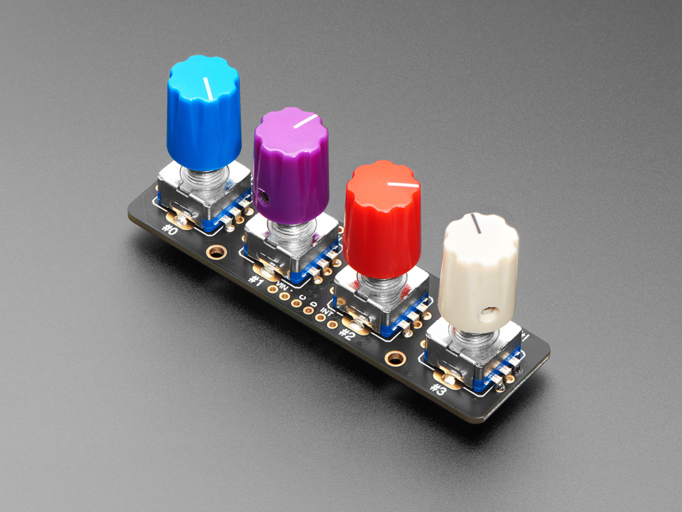 Adafruit I2C Quad Rotary Encoder Breakout with NeoPixel - Qt - Click Image to Close