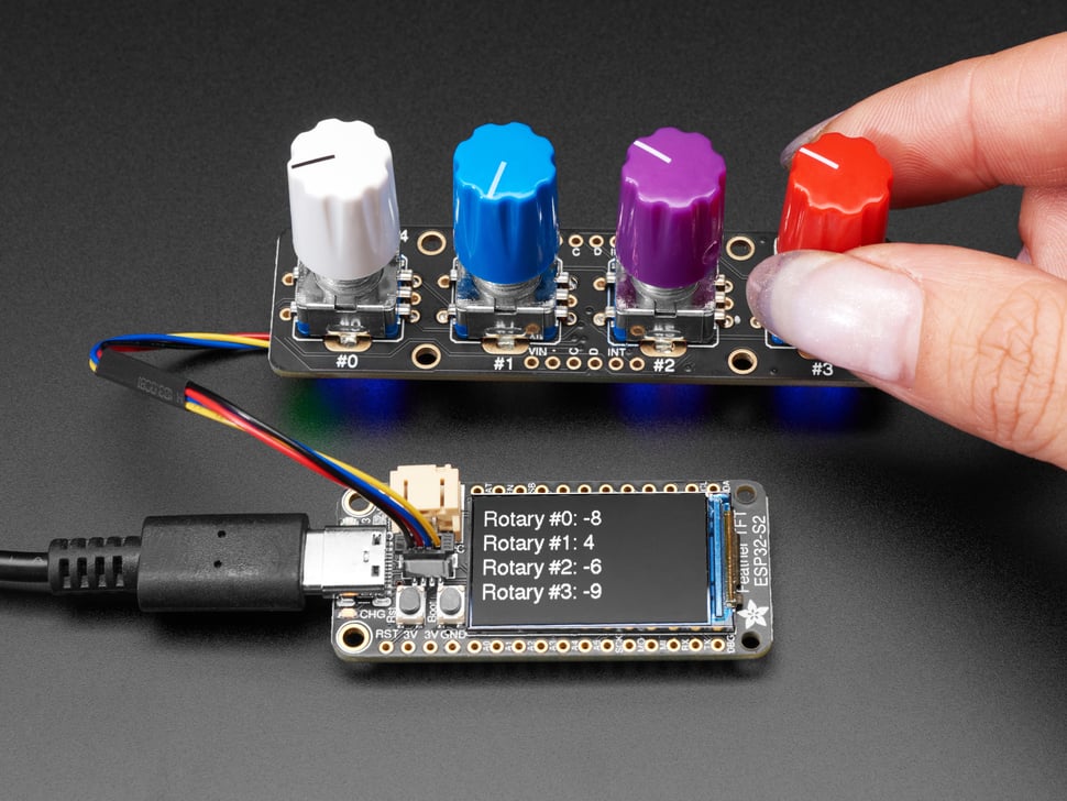 Adafruit I2C Quad Rotary Encoder Breakout with NeoPixel - Qt - Click Image to Close