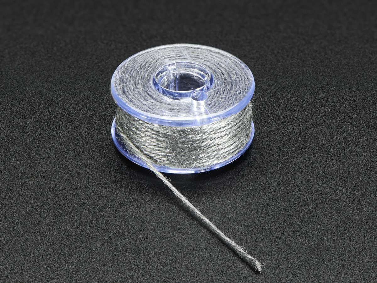 Stainless Thin Conductive Yarn / Thick Conductive Thread - 30 ft - Click Image to Close