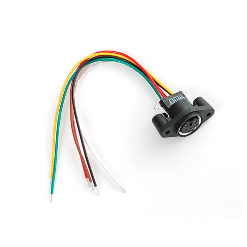 PS/2 Wired Connector - Panel Mount MiniDIN-6 - Click Image to Close