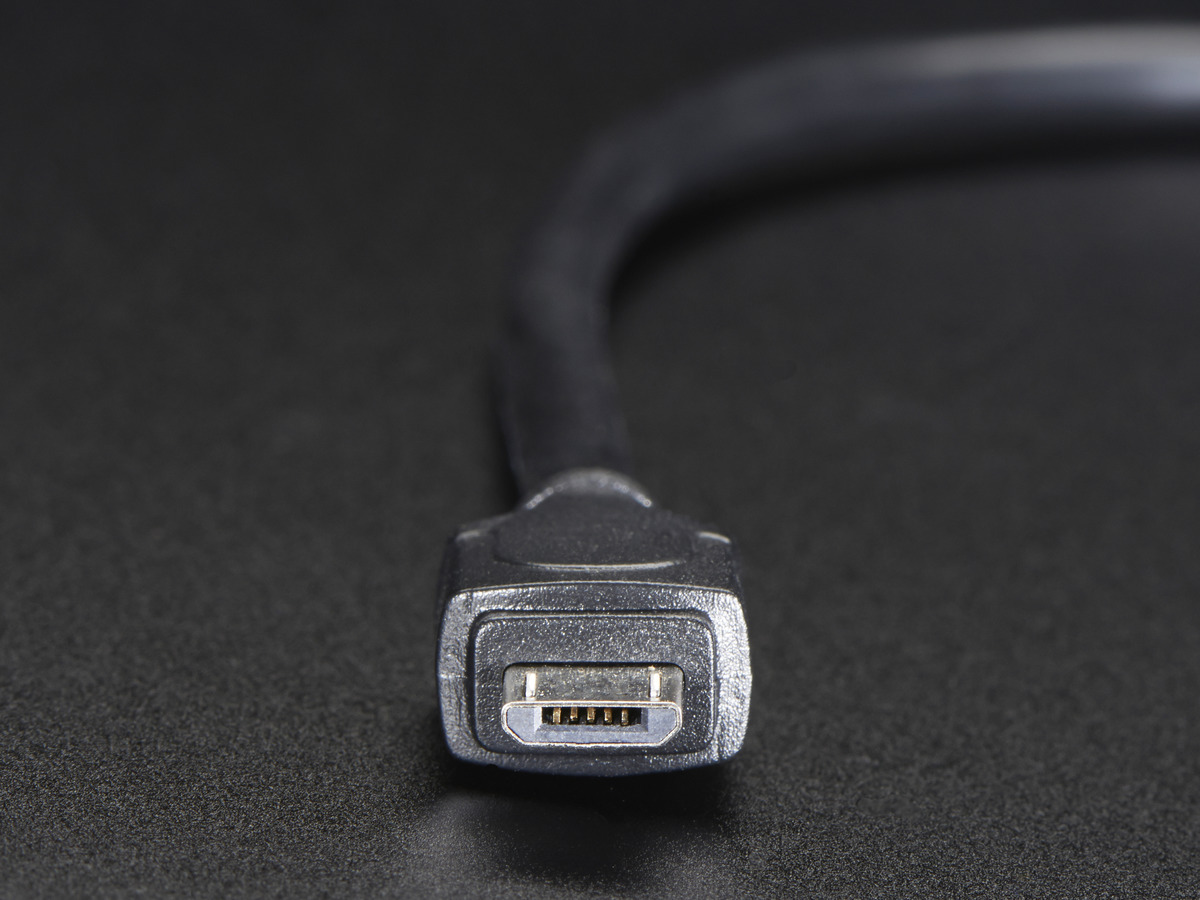Panel Mount USB Cable - B Female to Micro-B Male - Click Image to Close