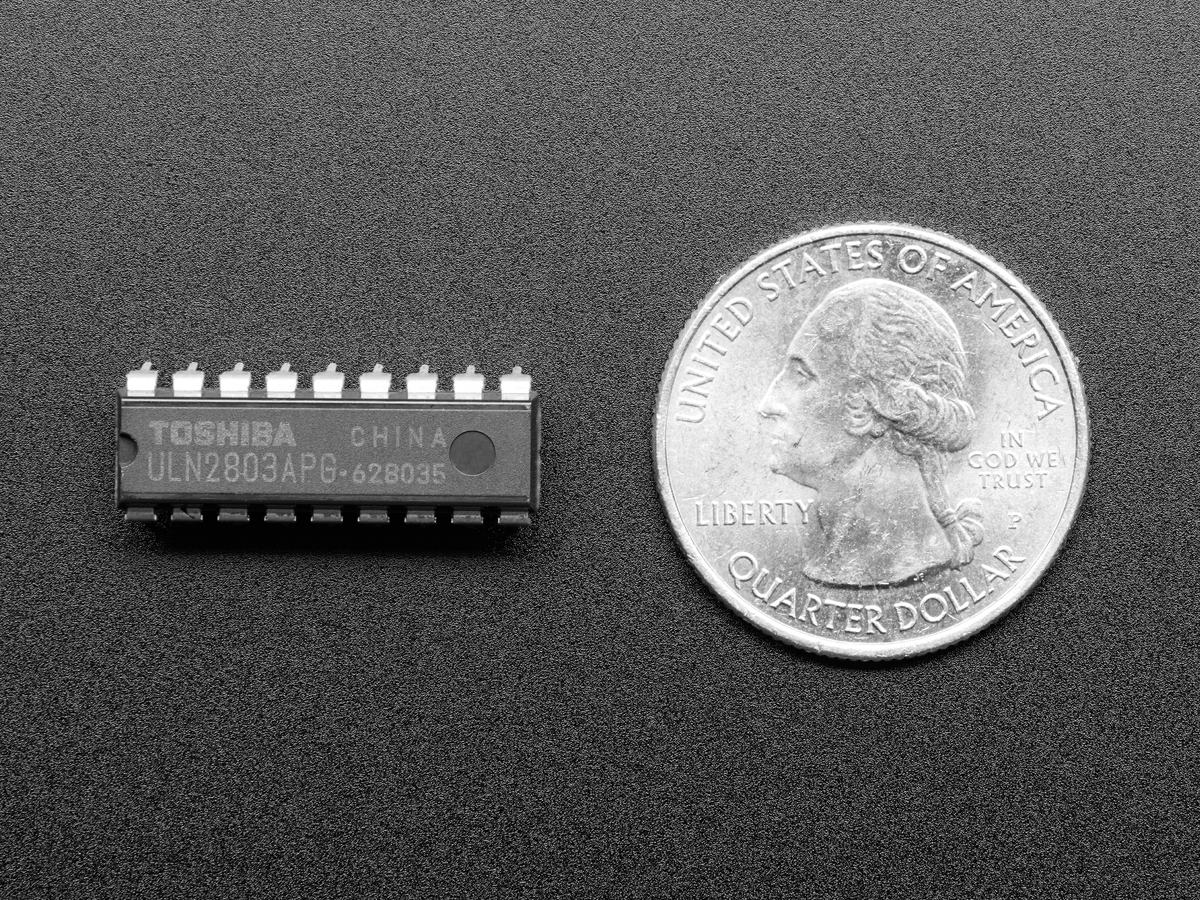 ULN2803: 8 Channel Darlington Driver (Solenoid/Unipolar Stepper) - Click Image to Close