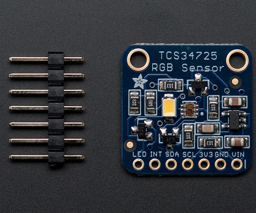 Retired - RGB Color Sensor with IR filter and White LED - Click Image to Close