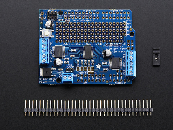 Adafruit Motor/Stepper/Servo Shield for Arduino v2.3 Kit - Click Image to Close
