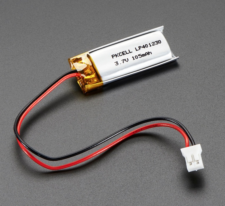 Lithium Ion Polymer Battery - 3.7v 100mAh - Click Image to Close