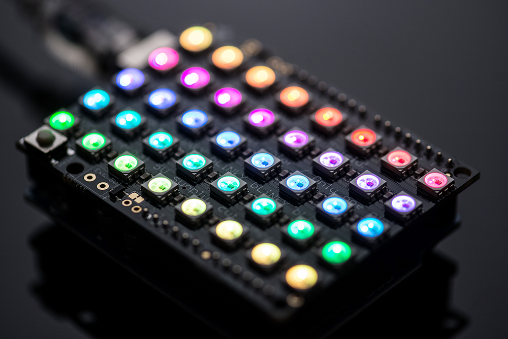 Adafruit NeoPixel Shield for Arduino - 40 RGB LED Pixel Matrix - Click Image to Close