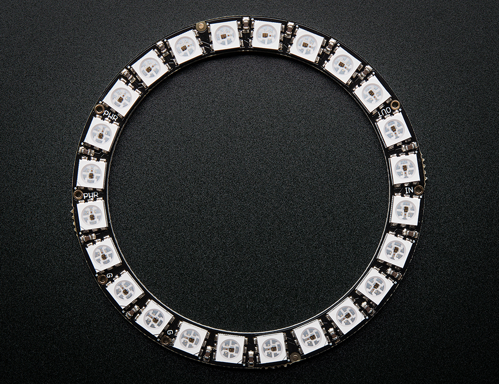 NeoPixel Ring - 24 x WS2812 5050 RGB LED with Integrated Drivers - Click Image to Close
