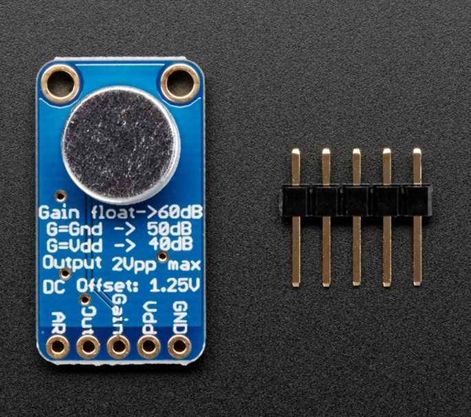 Electret Microphone Amplifier - MAX9814 with Auto Gain Control - Click Image to Close