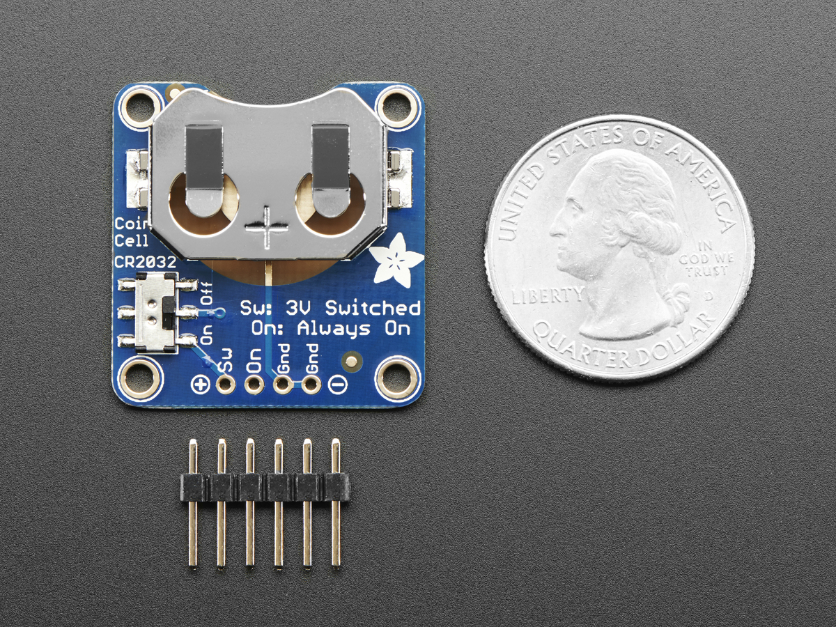20mm Coin Cell Breakout w/On-Off Switch (CR2032) - Click Image to Close