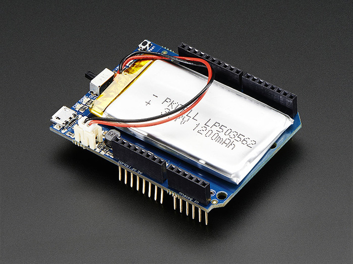 Adafruit PowerBoost 500 Shield Rechargeable 5V Power Shield - Click Image to Close