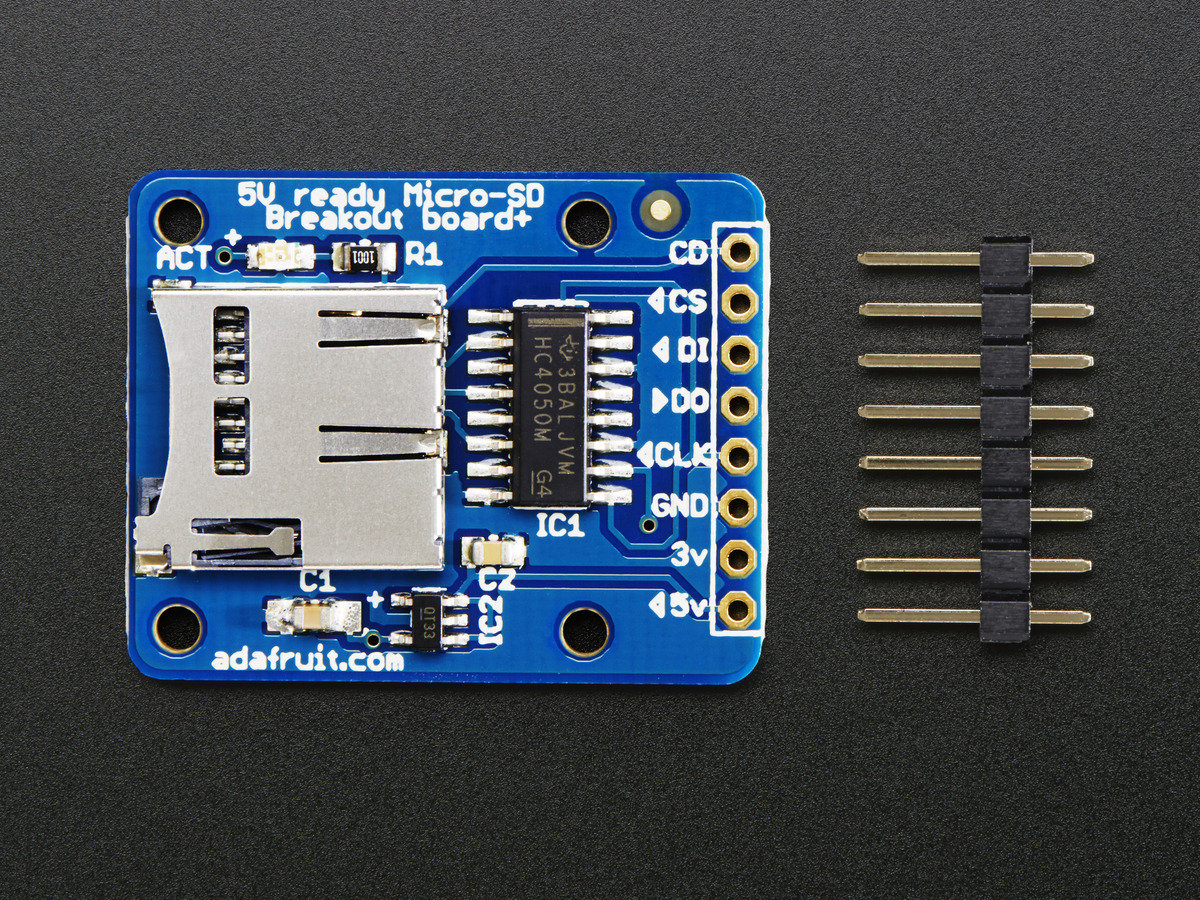 MicroSD card breakout board+ - Click Image to Close