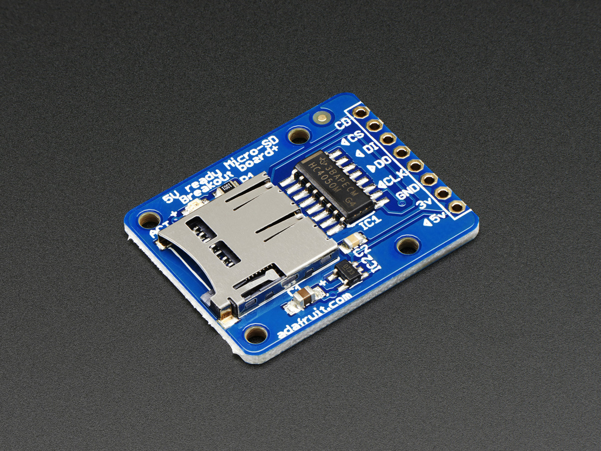 MicroSD card breakout board+ - Click Image to Close