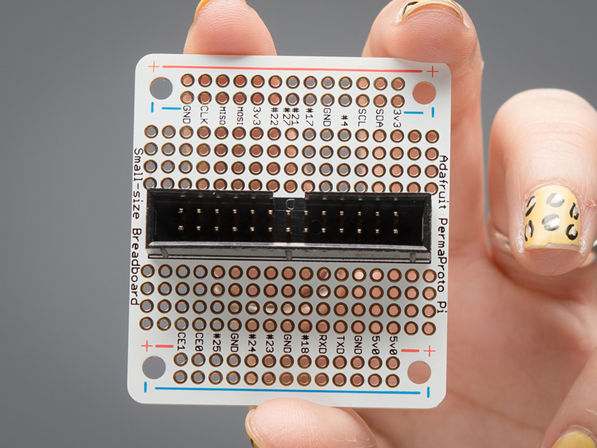Adafruit Small-Size Perma-Proto Raspberry Pi Breadboard PCB Kit - Click Image to Close