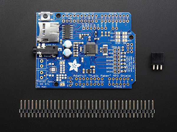 Adafruit Music Maker MP3 Shield For Arduino (mp3/Ogg/Wav) - Click Image to Close