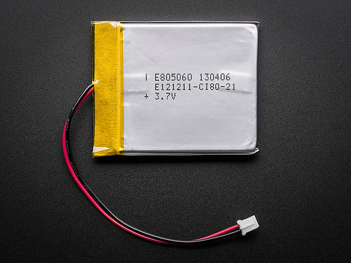 Lithium Ion Polymer Battery - 3.7v 2500mAh - Click Image to Close