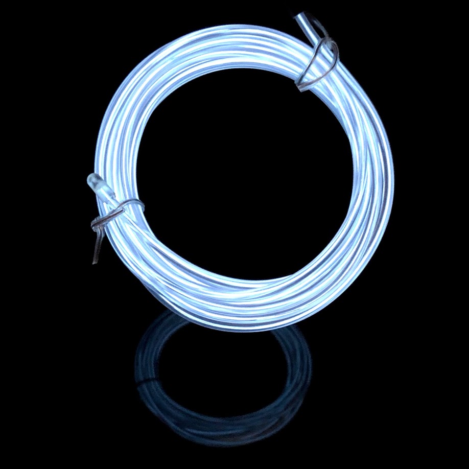 EL-Wire Starter Pack - 10ft (3m) EL Wire - WHITE - Click Image to Close