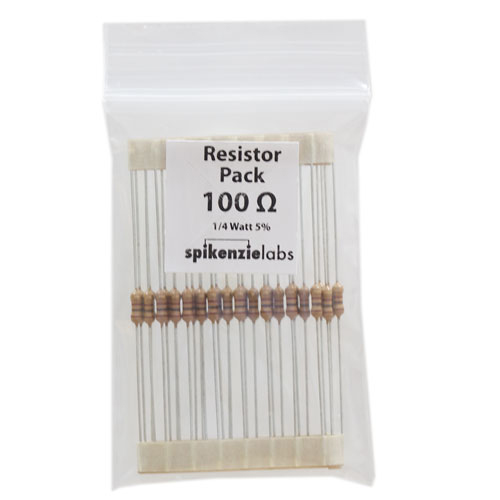 100 ohm resistors (25 pack) - Click Image to Close