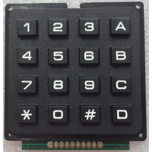 Keypad - 16 Keys - Black Keys - Click Image to Close