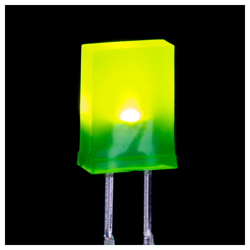 Square LED GREEN - 25 Pack - Click Image to Close