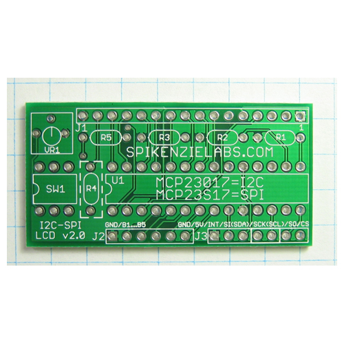 Retired - I2C / SPI LCD Interface - PCB ONLY - Click Image to Close