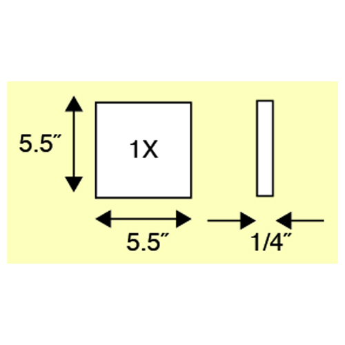 Mini Cut 5.5x5.5" - 1/4" Thick Acrylic - Click Image to Close