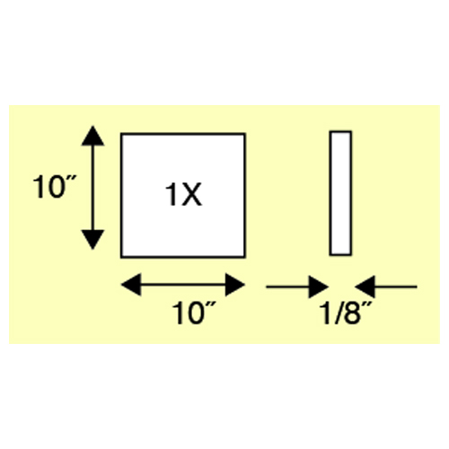 Mini Cut 10x10" - 1/8" Thick Acrylic - Click Image to Close
