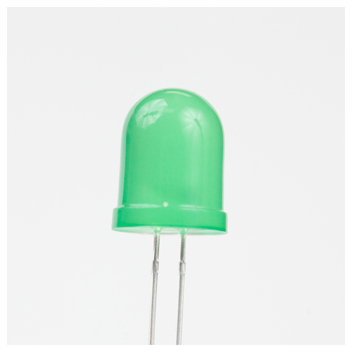10mm Green Diffused LED - Click Image to Close