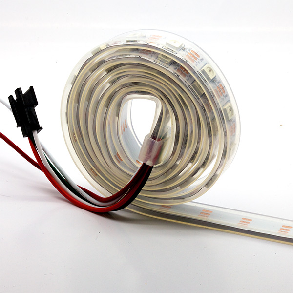 Addressable Waterproof WS2812b RGB LED Strip 1 meter (60/m) - Click Image to Close
