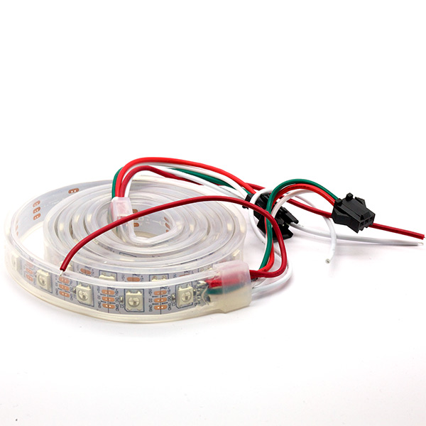 Addressable Waterproof WS2812b RGB LED Strip 1 meter (60/m) - Click Image to Close