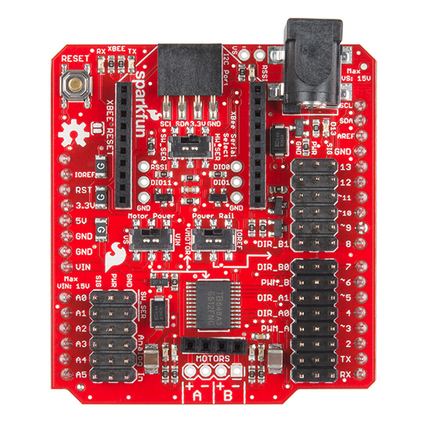 SparkFun Wireless Motor Driver Shield - Click Image to Close