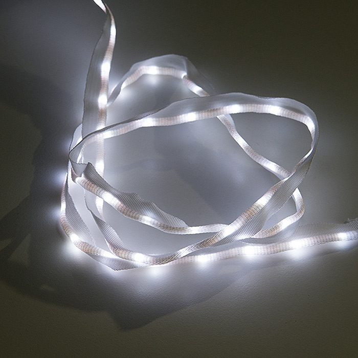 Sewable LED Ribbon - 1m, 50 LEDs (White) - Click Image to Close