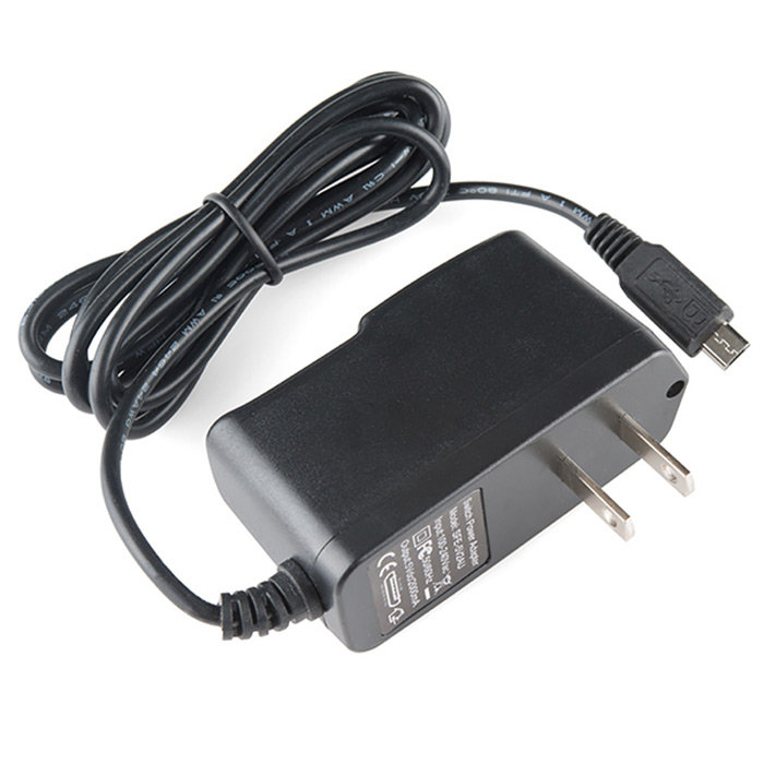 Wall Adapter Power Supply - 5V DC 2A (USB Micro-B) - Click Image to Close