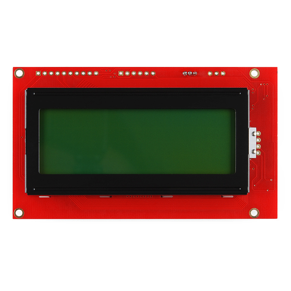 Serial Enabled 20x4 LCD - Black on Green 5V - Click Image to Close