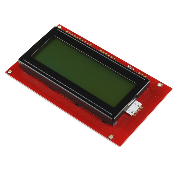 Serial Enabled 20x4 LCD - Black on Green 5V - Click Image to Close