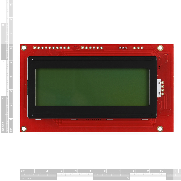 Serial Enabled 20x4 LCD - Black on Green 5V - Click Image to Close