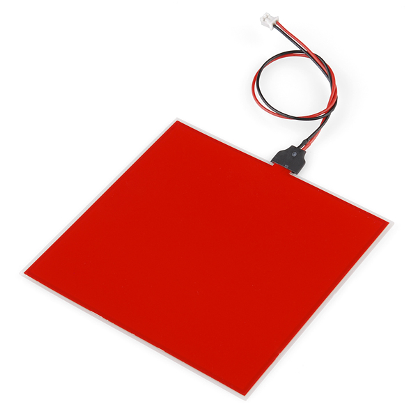 EL Panel - Red (10x10cm) - Click Image to Close