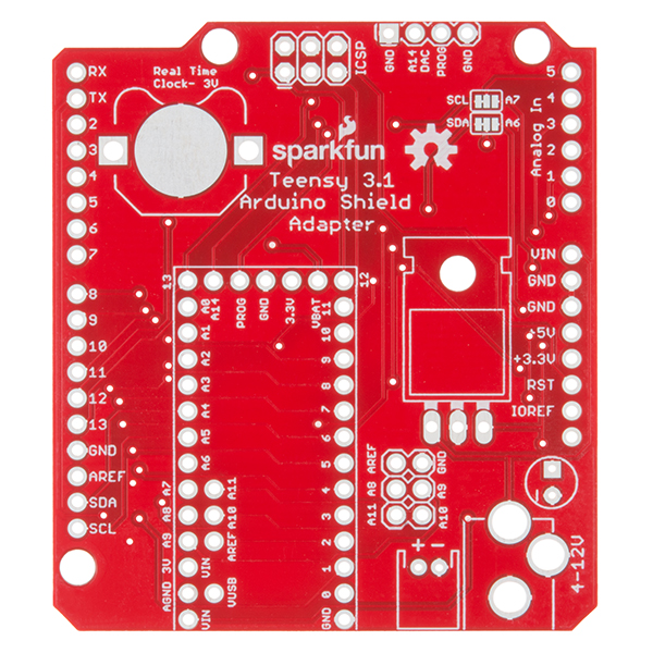Teensy Arduino Shield Adapter - Click Image to Close