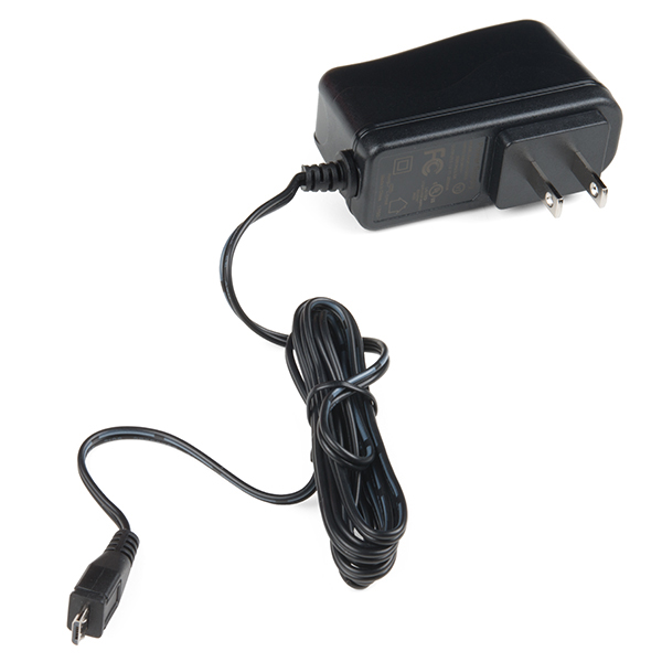 Wall Adapter Power Supply - 5.1V DC 2.5A (USB Micro-B) - Click Image to Close