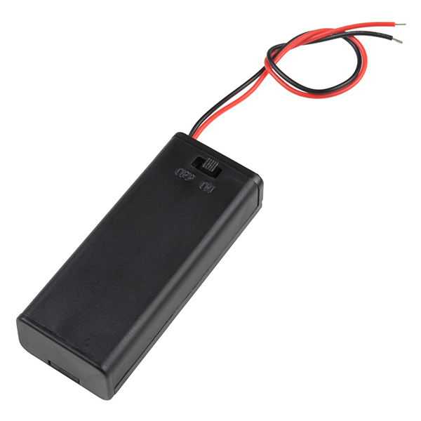 Battery Holder - 2xAAA with Cover and Switch - Click Image to Close