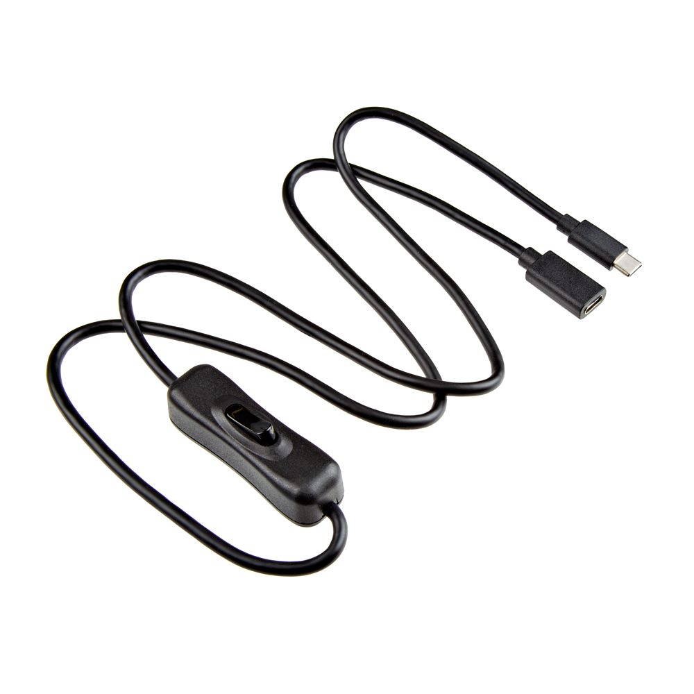 USB-C Extension Cable with Power Switch - 1m - Click Image to Close