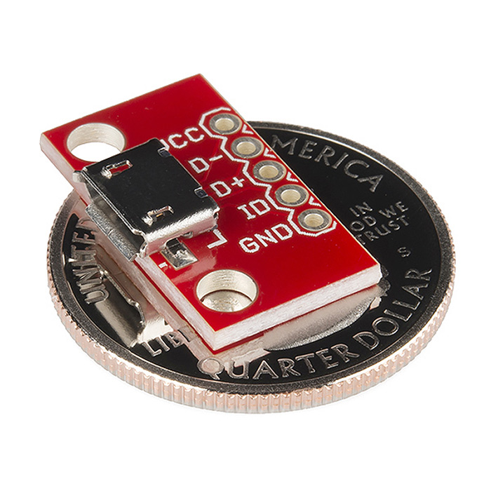 SparkFun microB USB Breakout - Click Image to Close